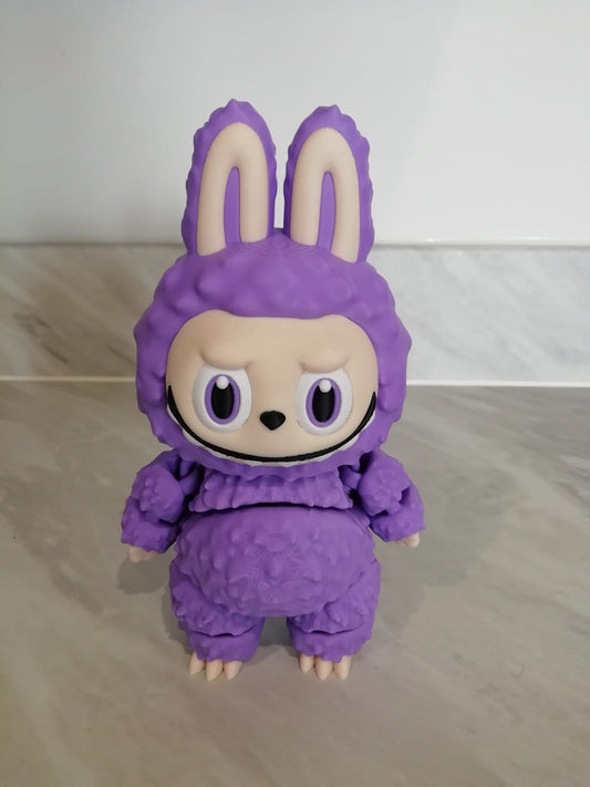 Labubu Vunk Flexi. Purple 3 Gestures to choose from Happy, Excited, Cool.