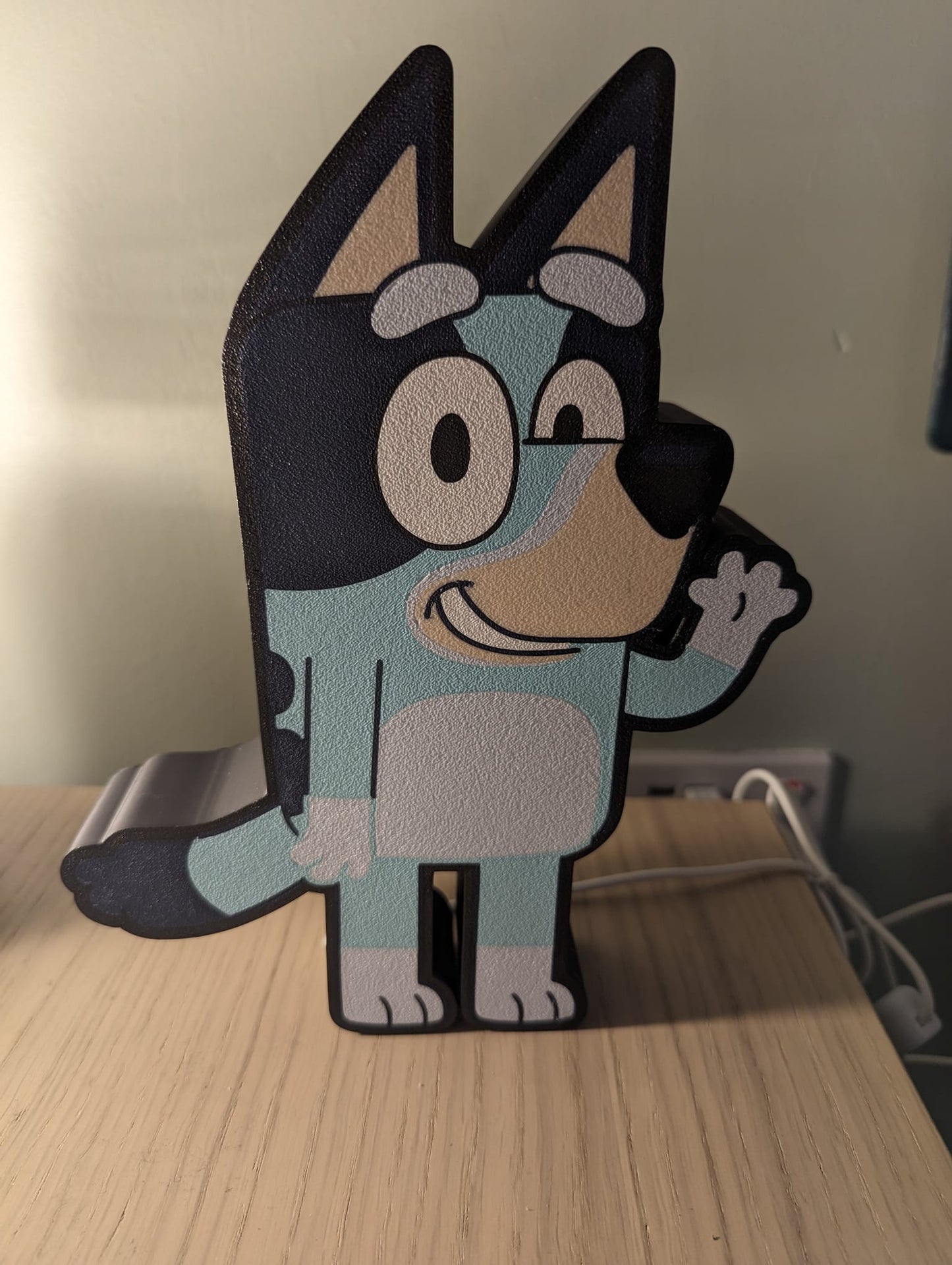 Bluey Lightbox: 3D Printed Nightlight with White LED and Touch Sensor Switch