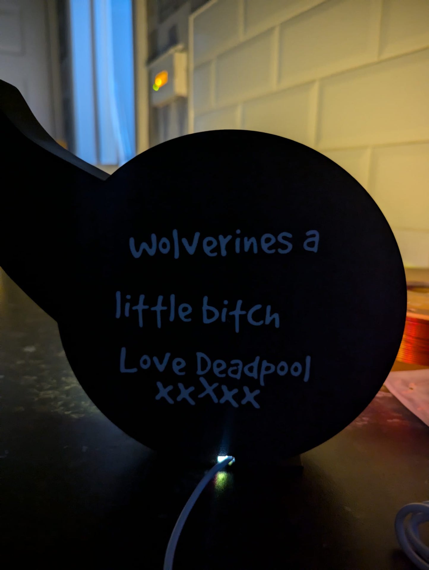Deadpool & Wolverine Lightbox: 3D Printed LED Light with Touch Sensor