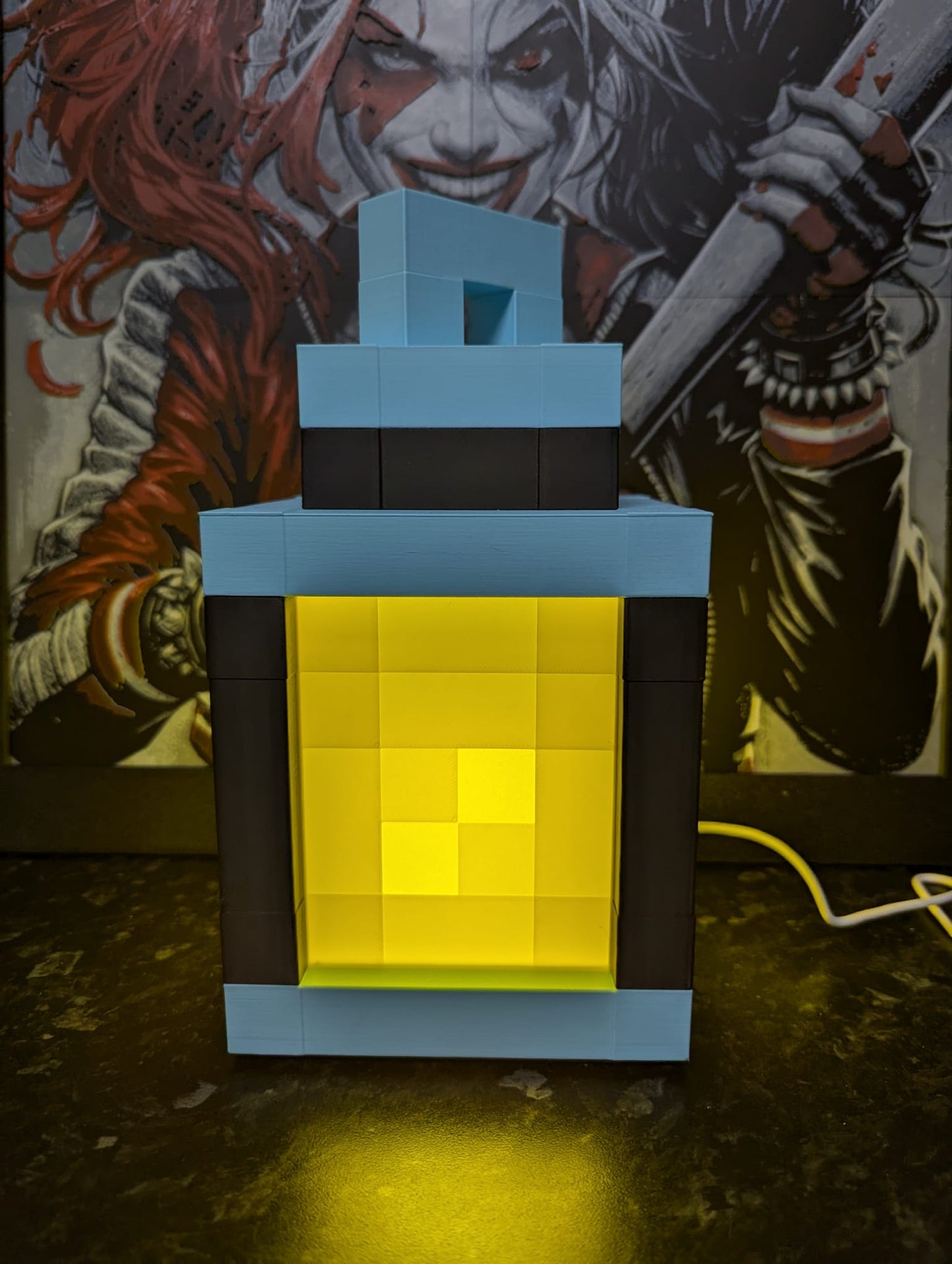 Minecraft lantern: 3D Printed Nightlight with White LED and Touch Sensor Switch