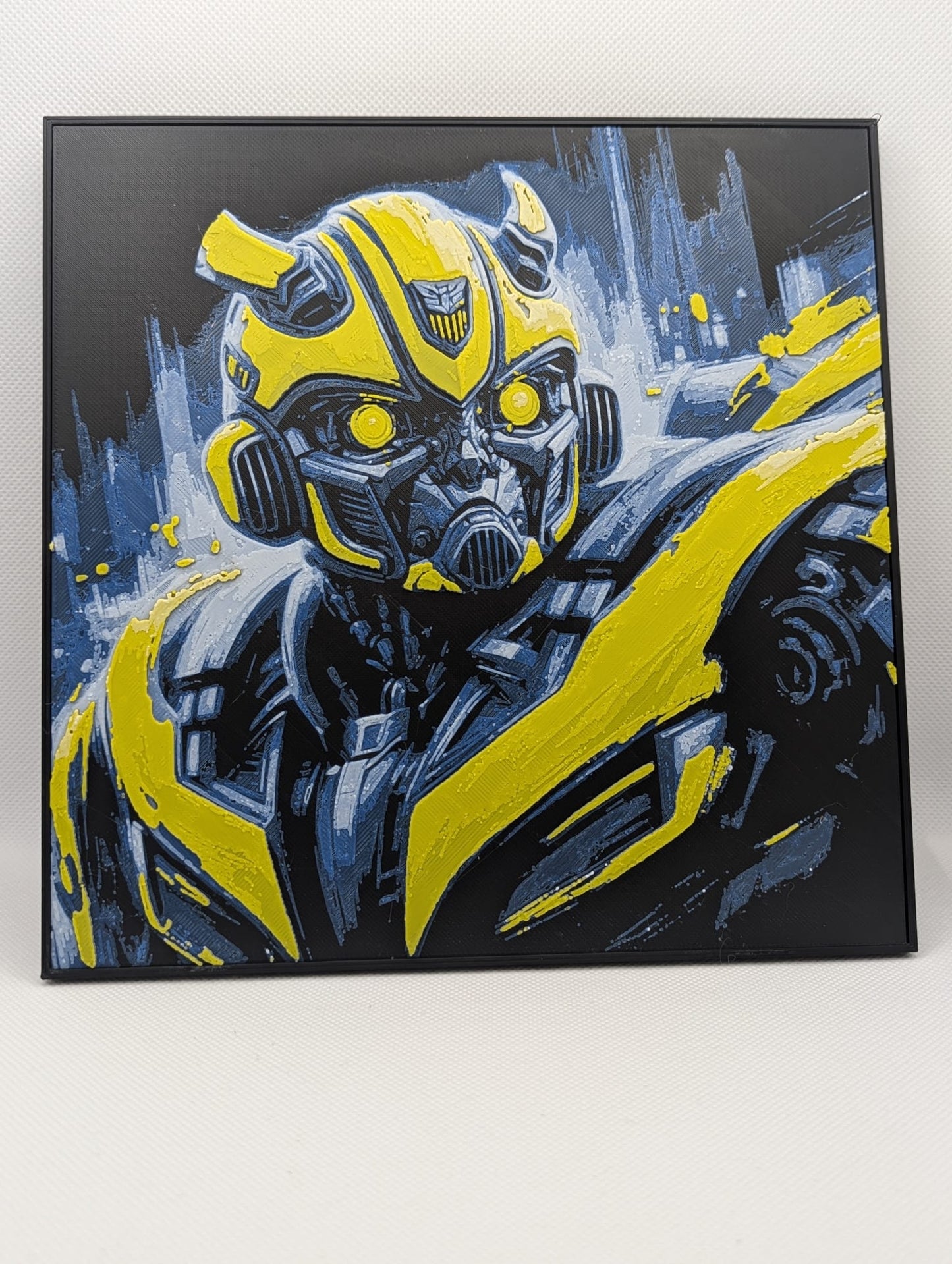 Bumblebee - 3D Printed 200x200mm Framed Wall Art