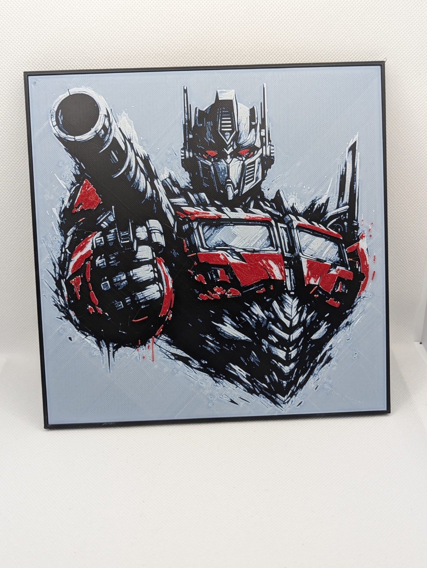 Optimus Prime - 3D Printed 200x200mm Framed Wall Art