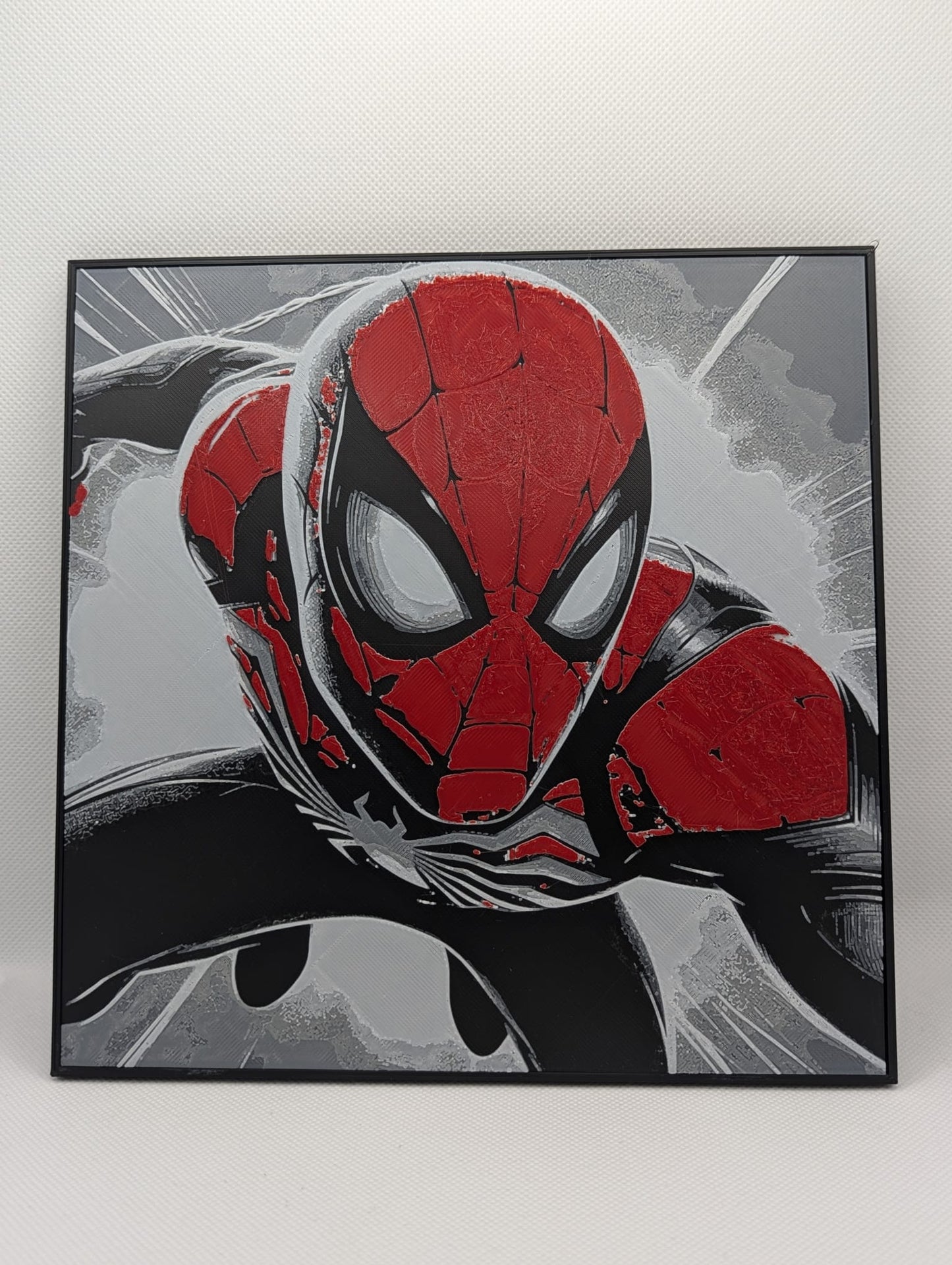 Spiderman - 3D Printed 200x200mm Framed Wall Art