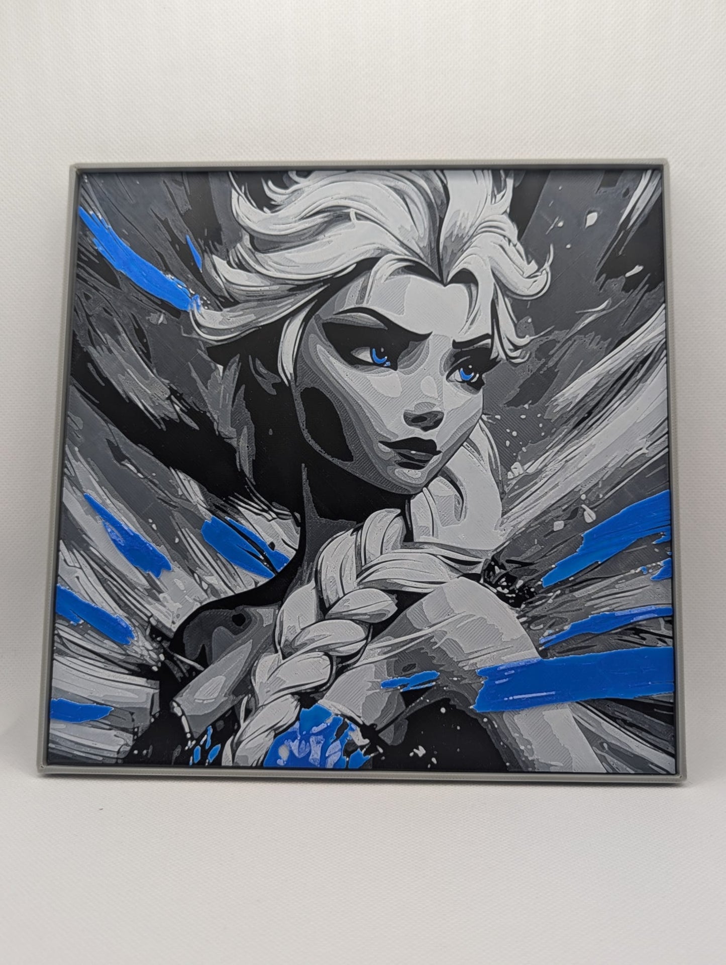 Elsa - Frozen - 3D Printed 200x200mm Framed Wall Art