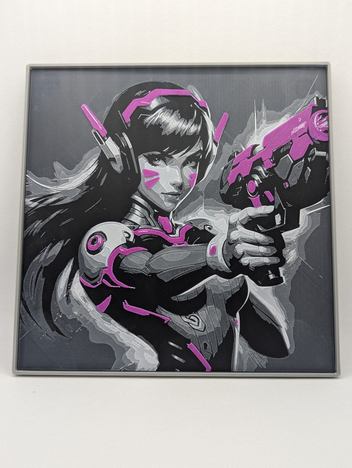 D. Va - Overwatch - 3D Printed 200x200mm Framed Wall Art