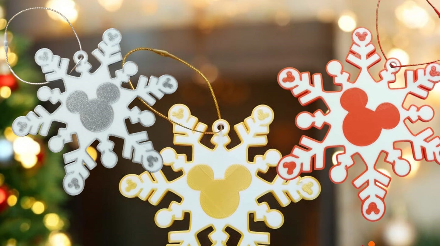 Mickey Mouse Snowflake Bauble
