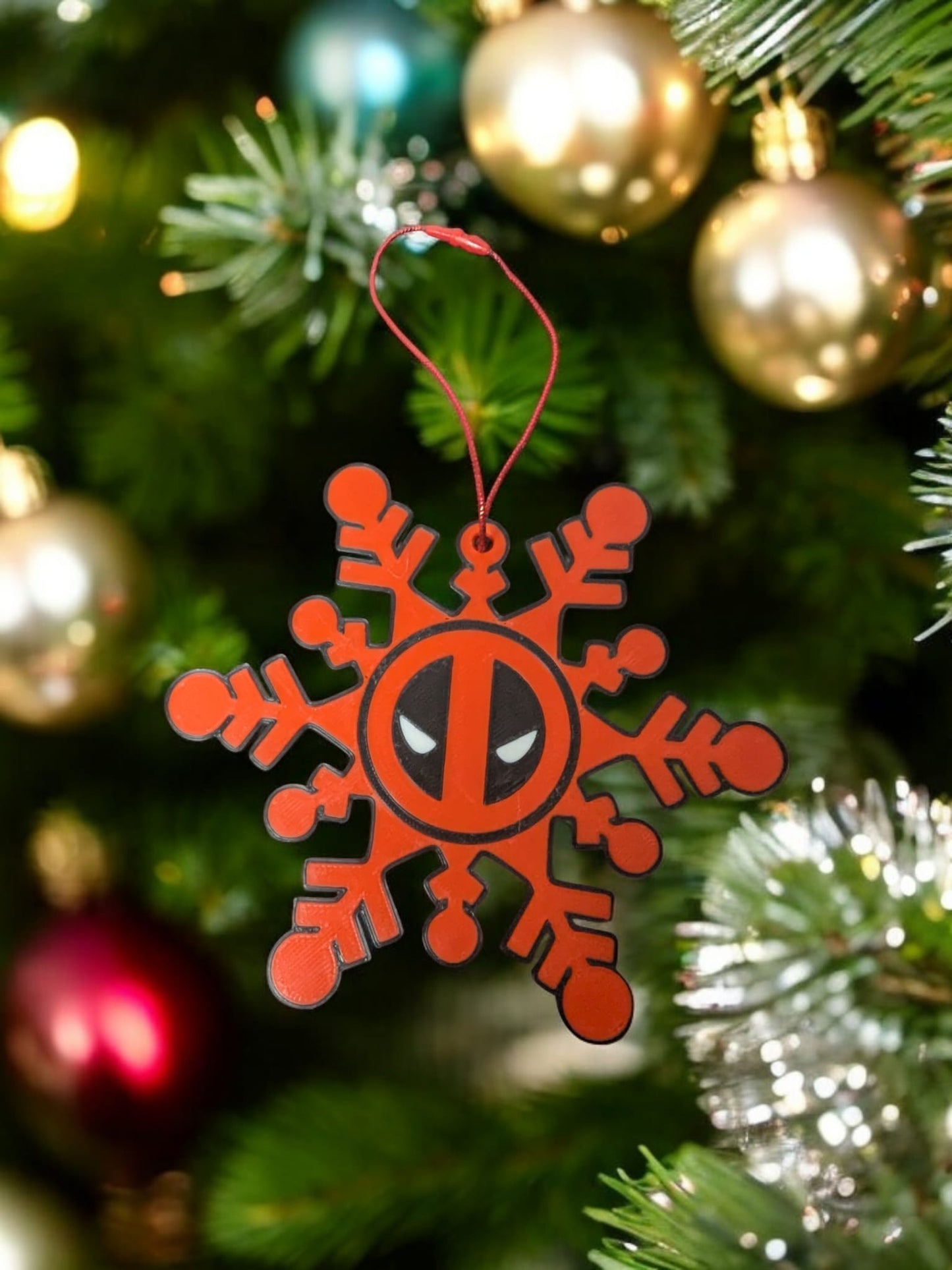 Deadpool Snowflake Bauble