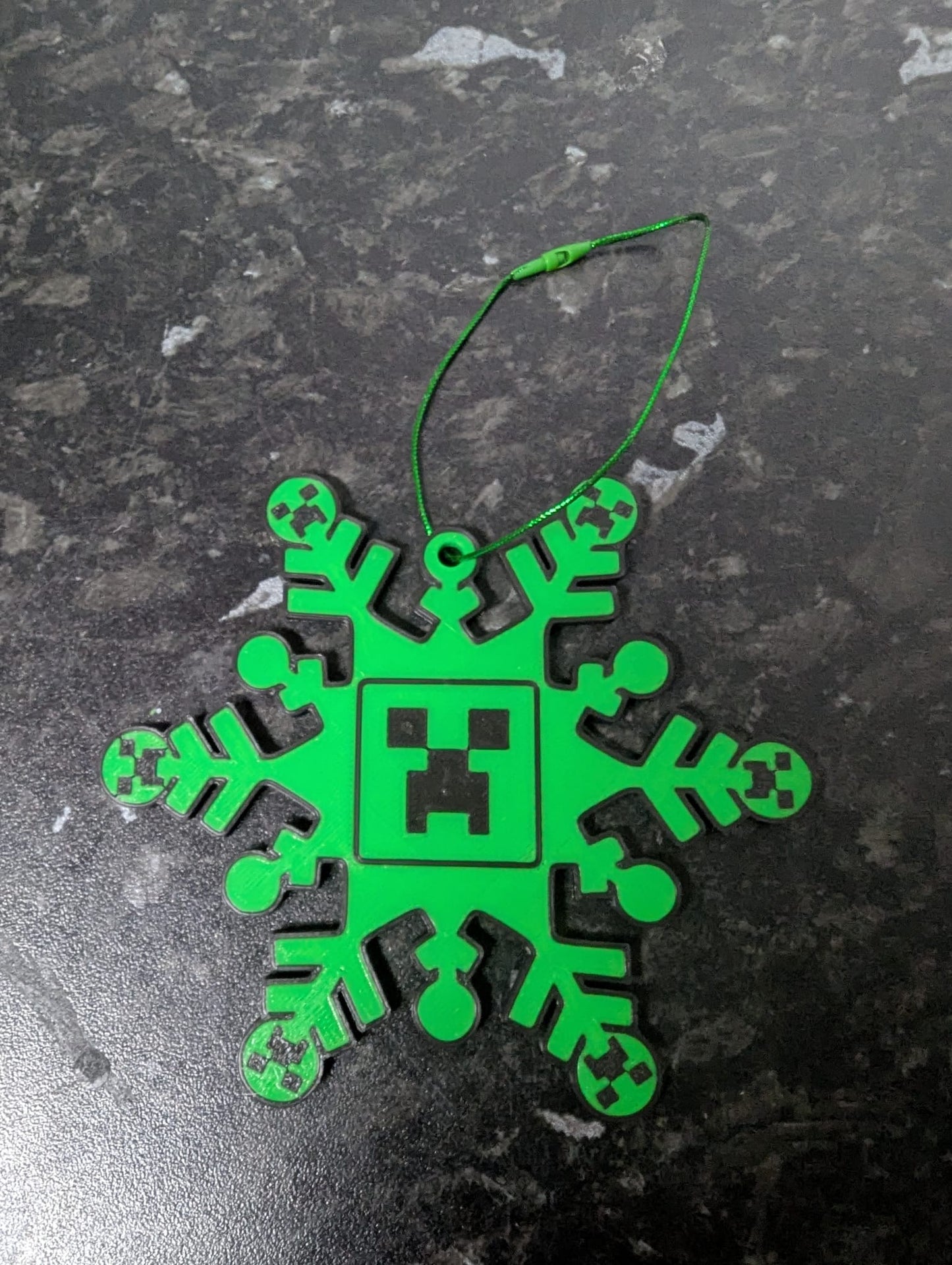Minecraft Creeper Snowflake Bauble