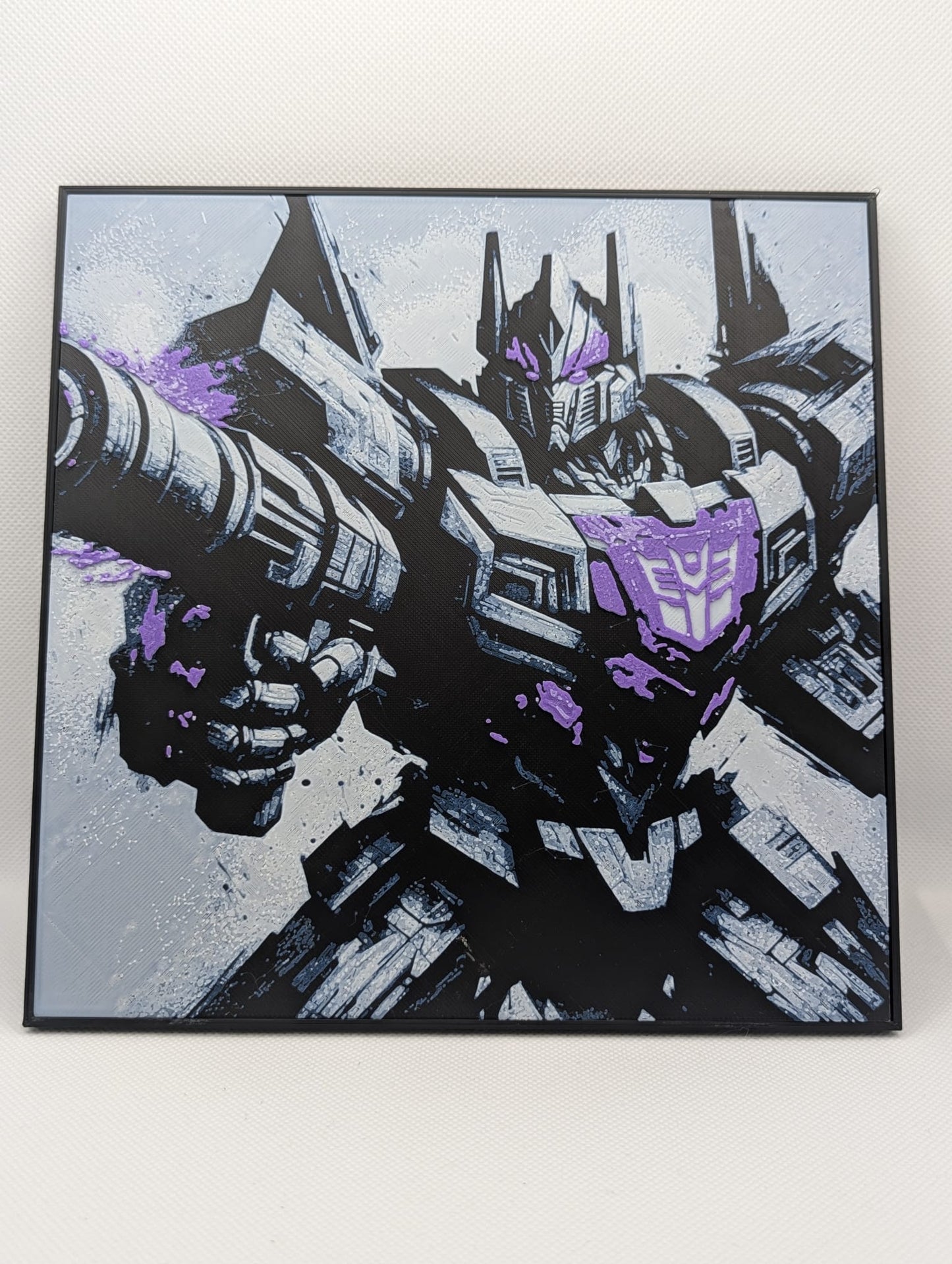 Megatron - 3D Printed 200x200mm Framed Wall Art