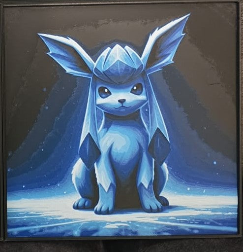 Glaceon - 3D Printed 200x200mm Framed Wall Art