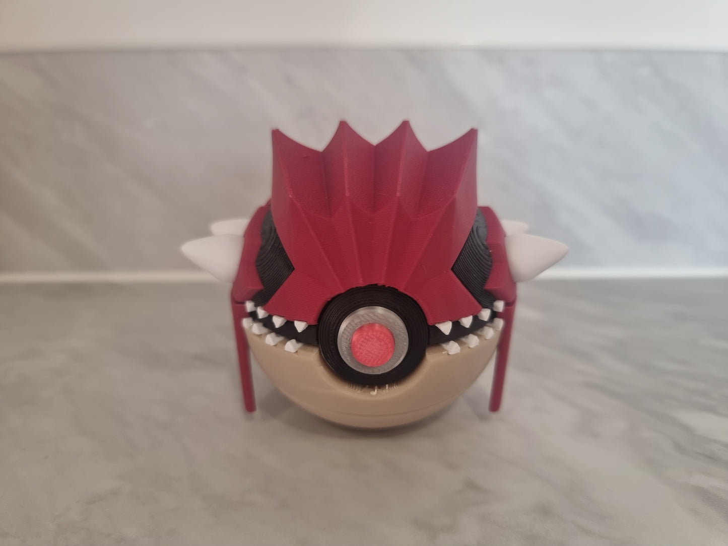 Groudon Inspired Pokemon Pokeball.