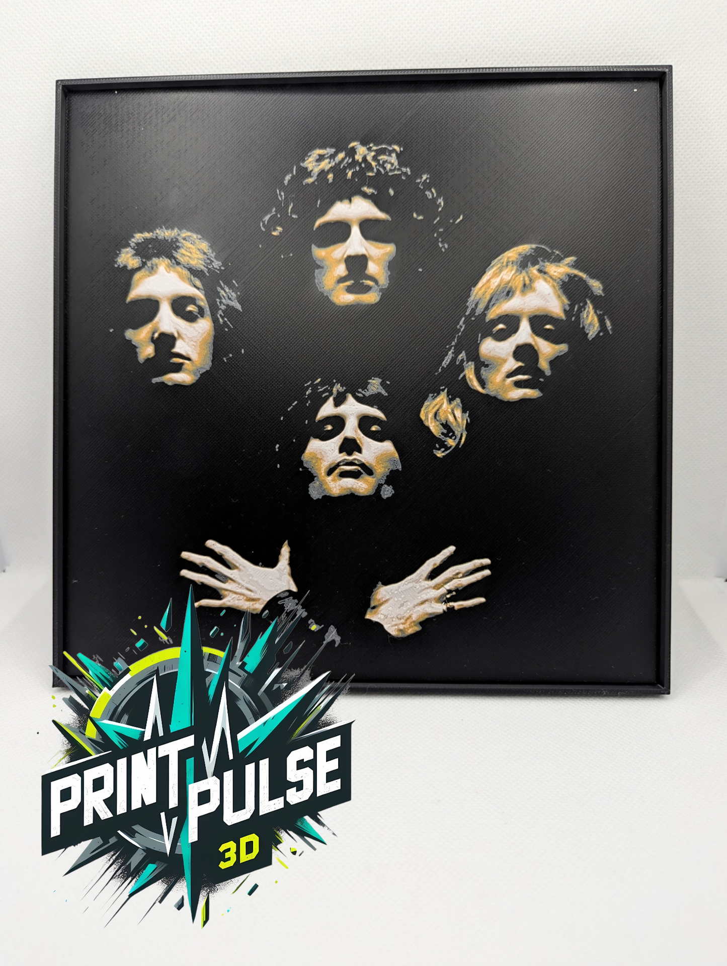 Queen - 3D Printed 200x200mm Framed Wall Art