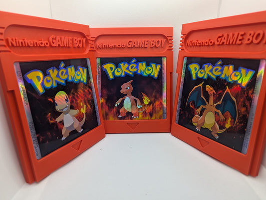 Oversized x3 Charmander Evolution Bundle Pokemon Inspired Cartridge Fanart