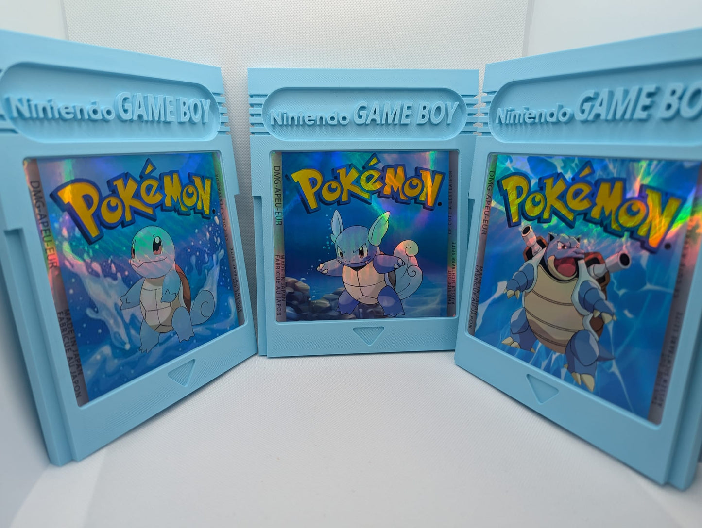 Oversized x3 Squirtle Evolution Bundle Pokemon Inspired Cartridge Fanart