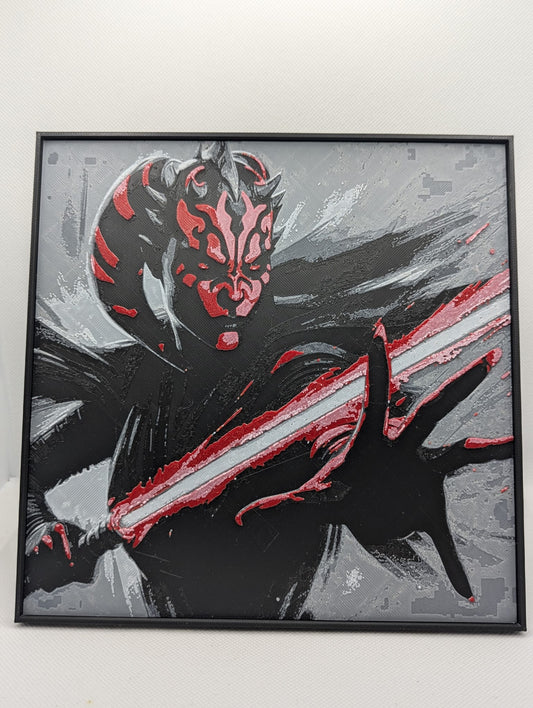 Darth Talon - 3D Printed 200x200mm Framed Wall Art.