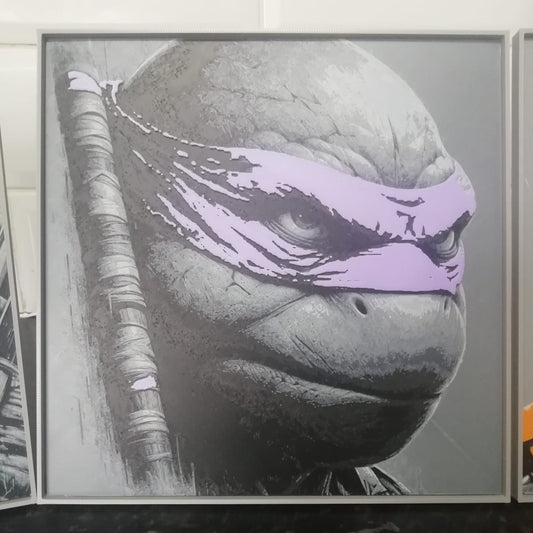 TMNT - Donatello - 3D Printed 200x200mm Framed Wall Art