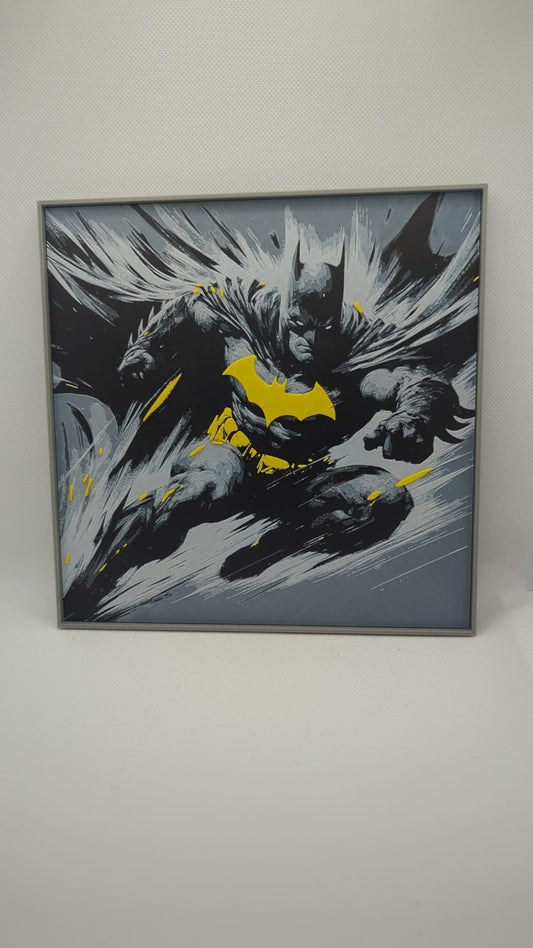 Batman - 3D Printed 200x200mm Framed Wall Art