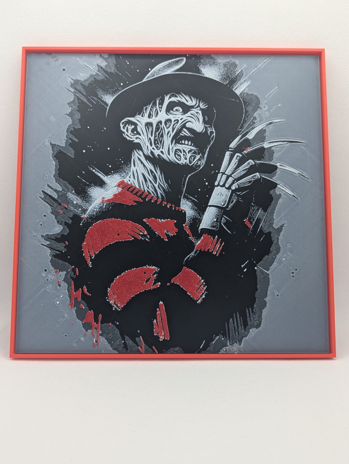 Freddy Cruger - 3D Printed 200x200mm Framed Wall Art