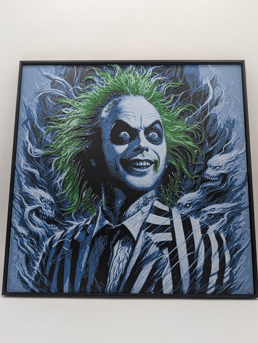 BeetleJuice - 3D Printed 200x200mm Framed Wall Art