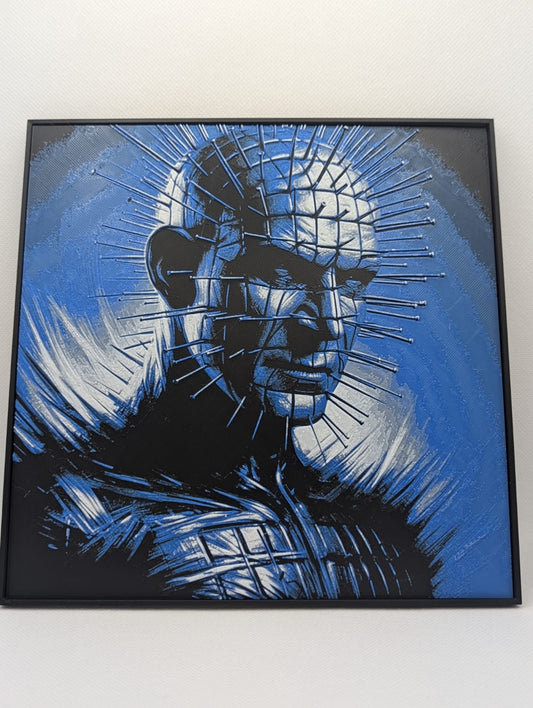 Pinhead - Hellraiser - 3D Printed 200x200mm Framed Wall Art