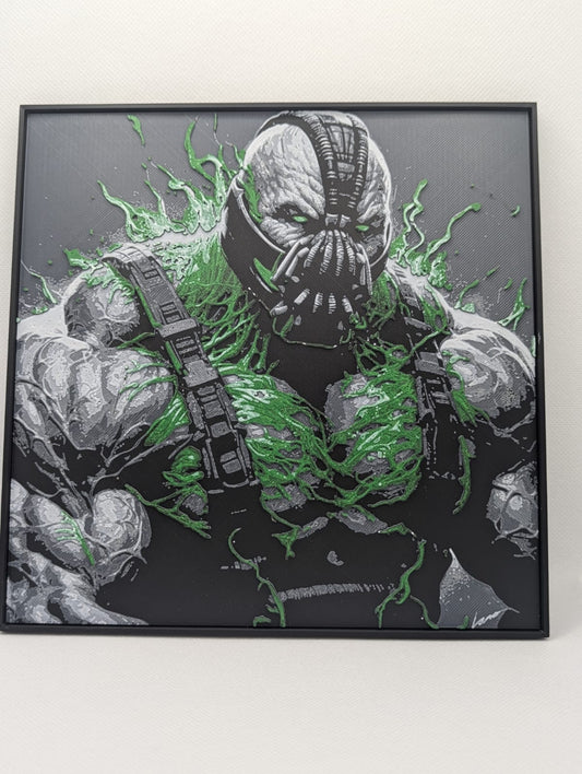 Bane - 3D Printed 200x200mm Framed Wall Art