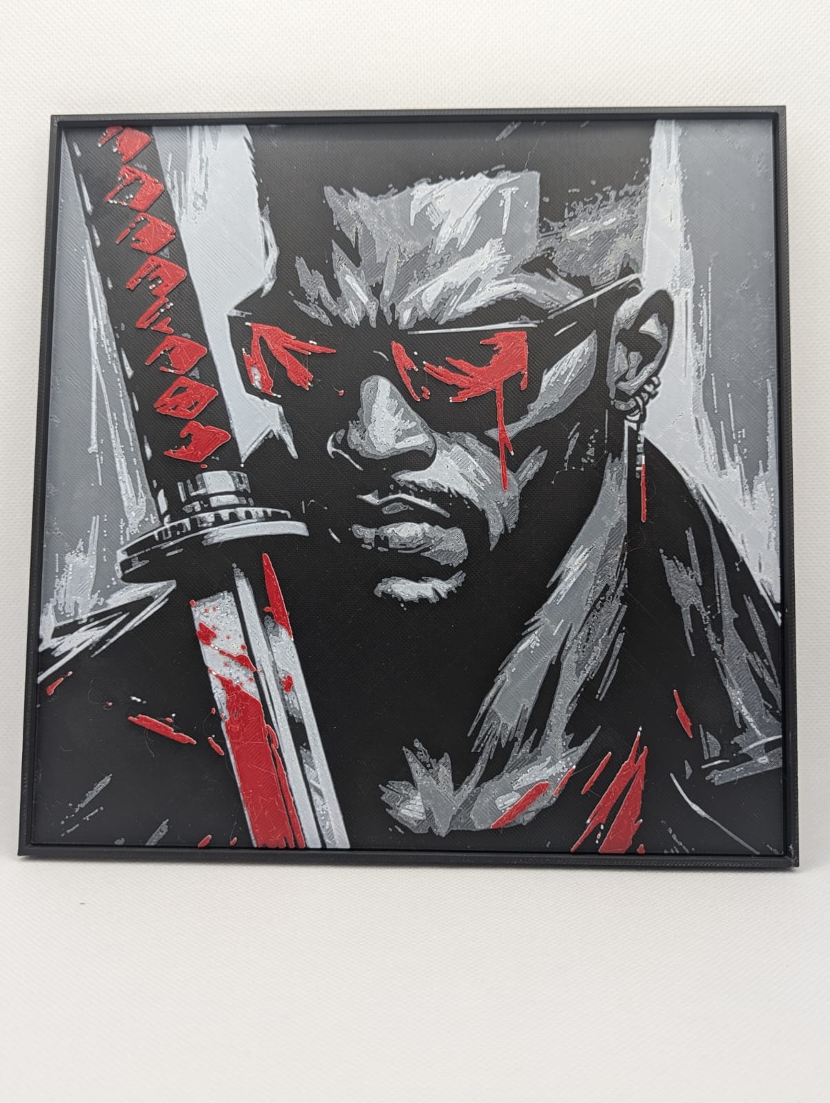 Blade - 3D Printed 200x200mm Framed Wall Art