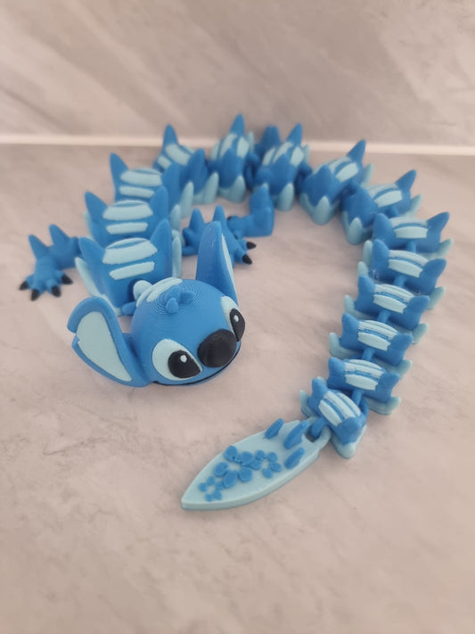 Stitch Flexi Articulated Dragon - Lilo and Stitch