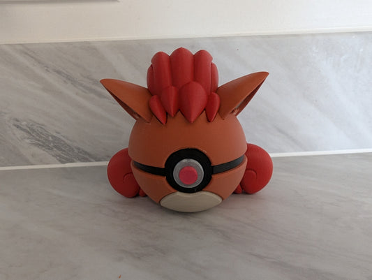 Vulpix inspired Pokemon Pokeball.