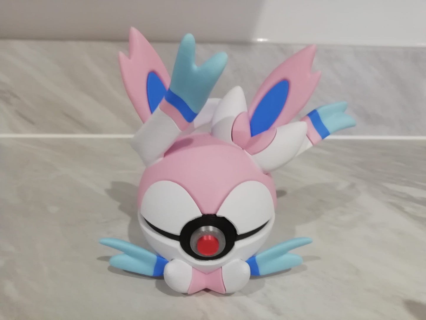 Sylveon inspired Pokemon Pokeball.
